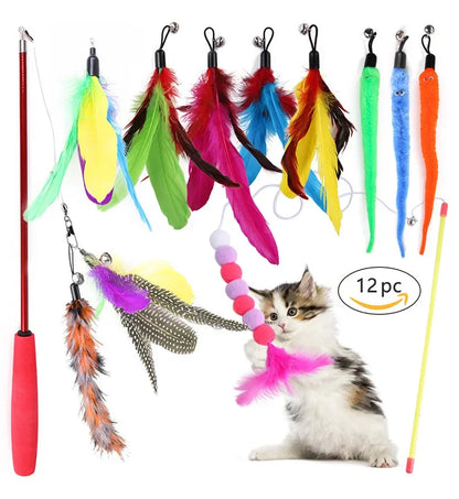 Foldable Cat Play Tunnel with Mouse Balls and Fish Toys