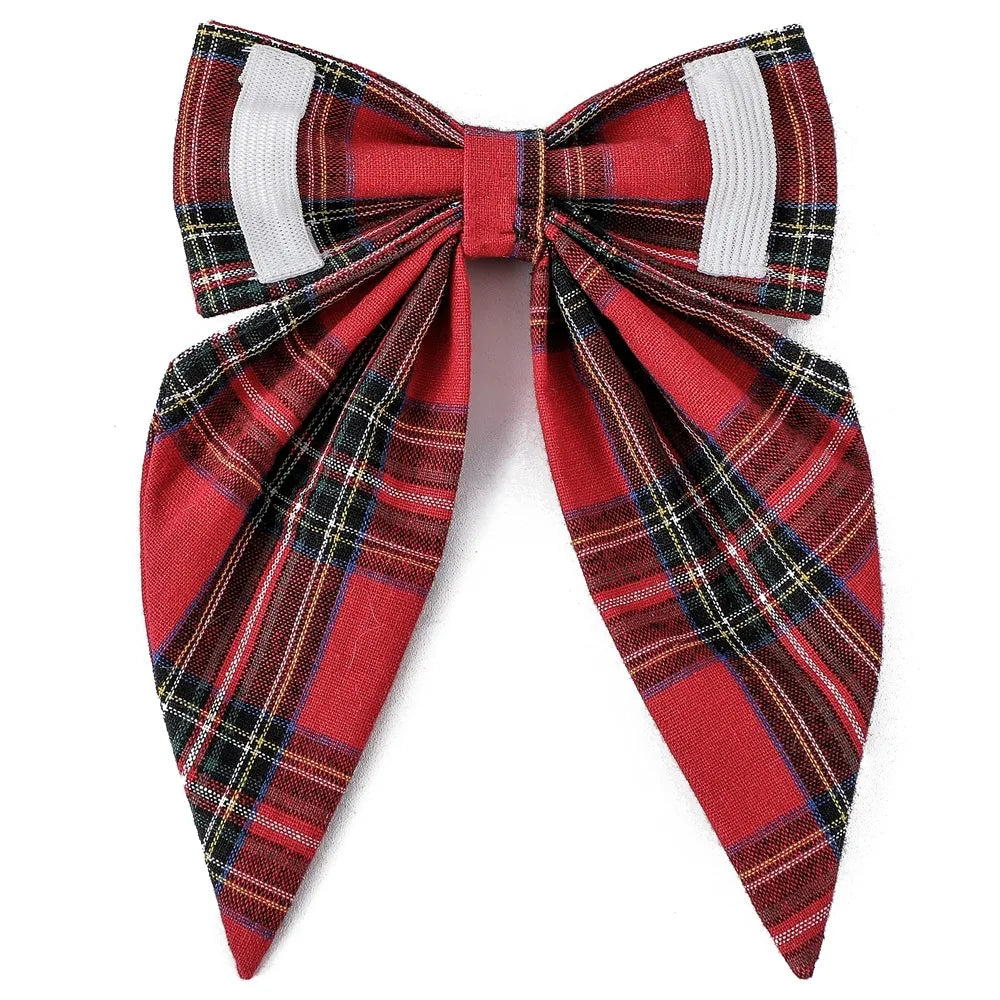 Christmas Dog Collar with Snowflake Bow - Festive Cotton Collar for Dogs and Cats