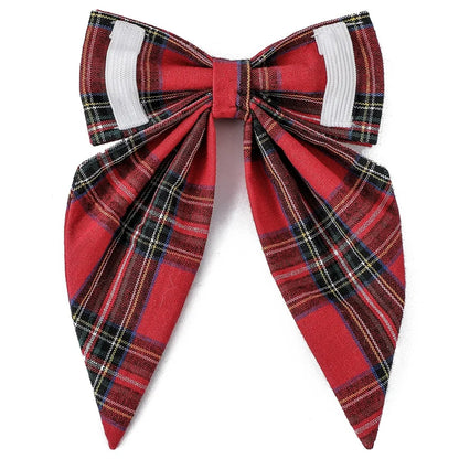 Christmas Dog Collar with Snowflake Bow - Festive Cotton Collar for Dogs and Cats