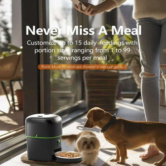 Smart Pet Feeder with HD Camera - 2L Automatic Food Dispenser with WiFi & Video Monitoring