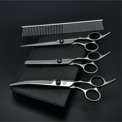 Professional Dog Grooming Scissors Set - 6" & 7" Stainless Steel