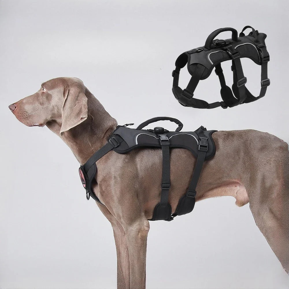 Tactical Military Vest Dog Harness for Large Dogs