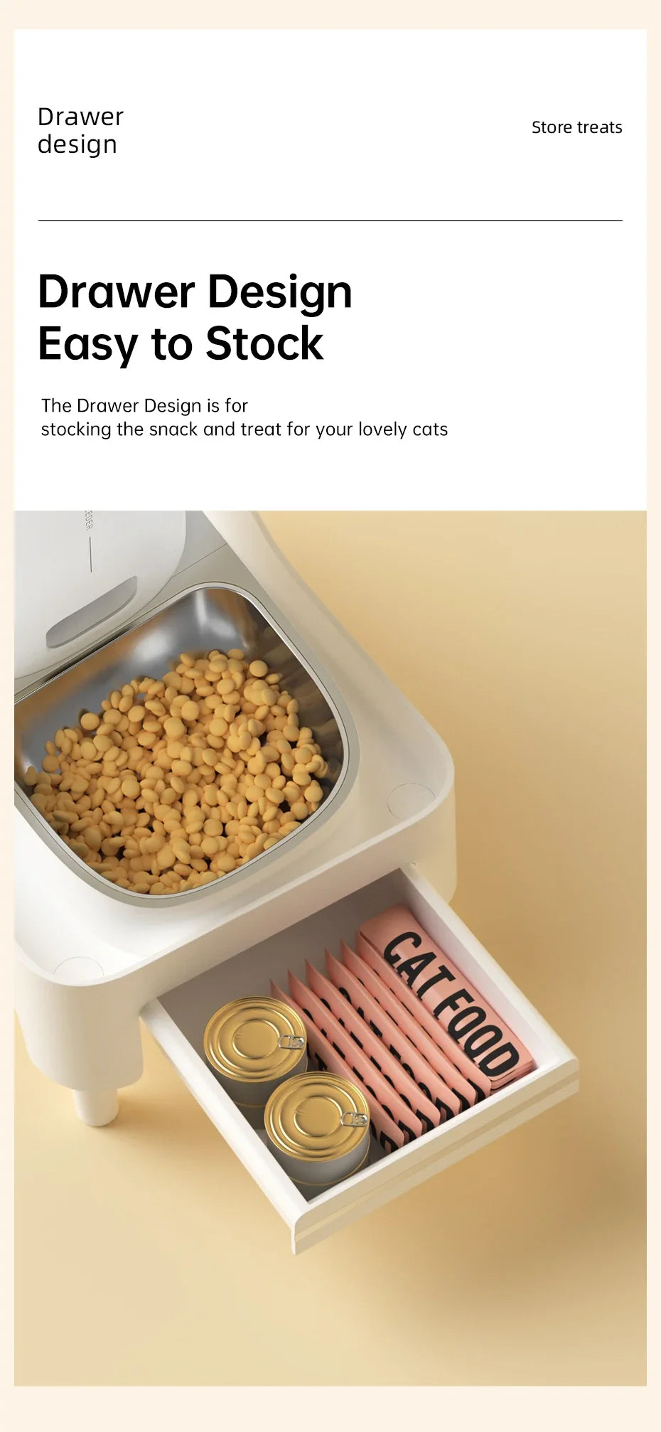 Adjustable Height Elevated Holder for Automatic Pet Feeders