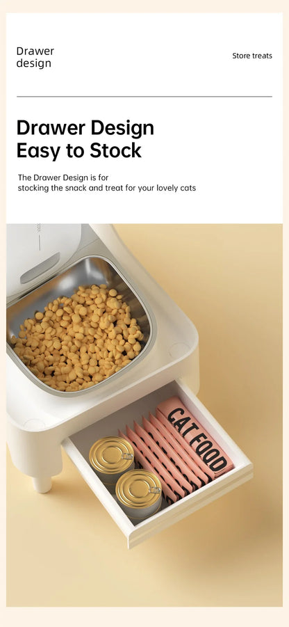 Adjustable Height Elevated Holder for Automatic Pet Feeders