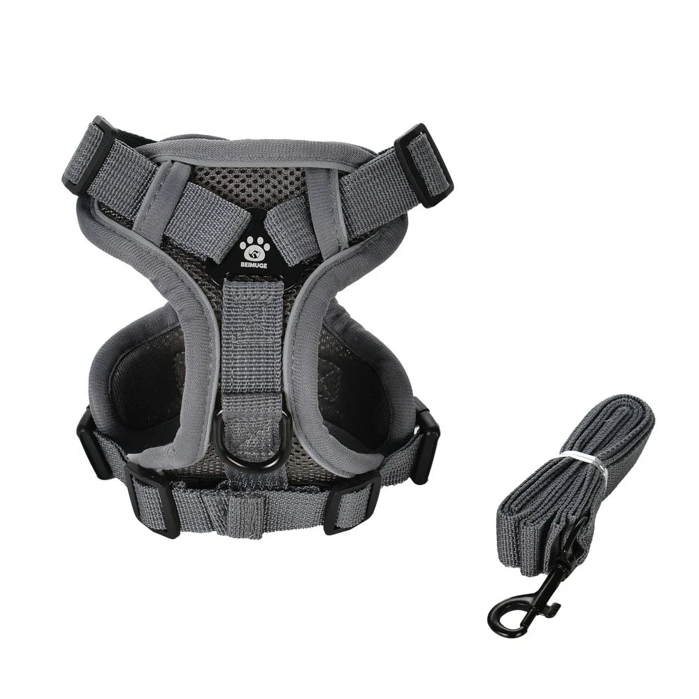 Escape-Proof Reflective Cat Harness & Leash Set — Breathable Vest for Outdoor Walking