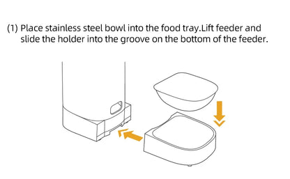 Stainless Steel Single & Double Bowl Accessories For 4L Automatic Pet Feeder Cat Food Dispenser Without Pet Feeder