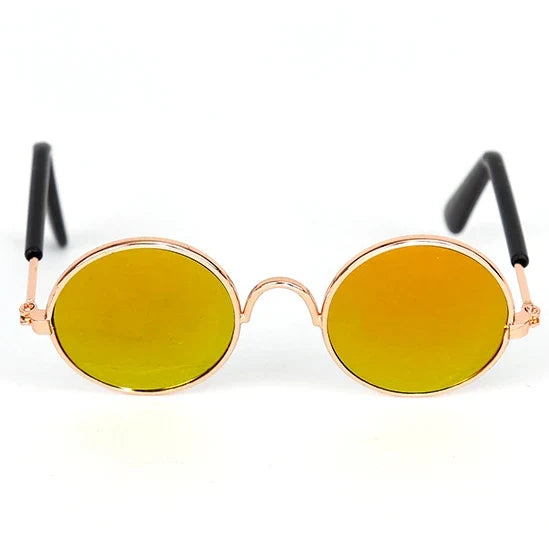 Vintage Round Pet Sunglasses for Cats & Small Dogs