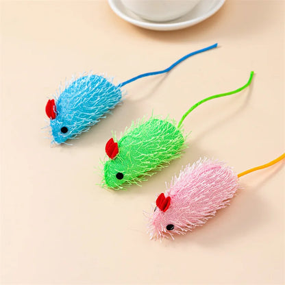 Catnip Mouse Toys with Rattle