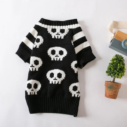 Halloween Skull Knitted Jumper for Cats & Dogs