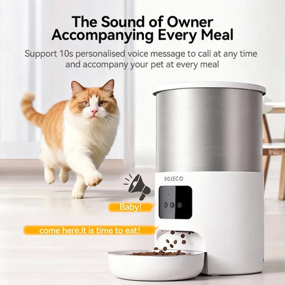 4.5L Smart Pet Feeder with Voice Recording & WiFi App Control