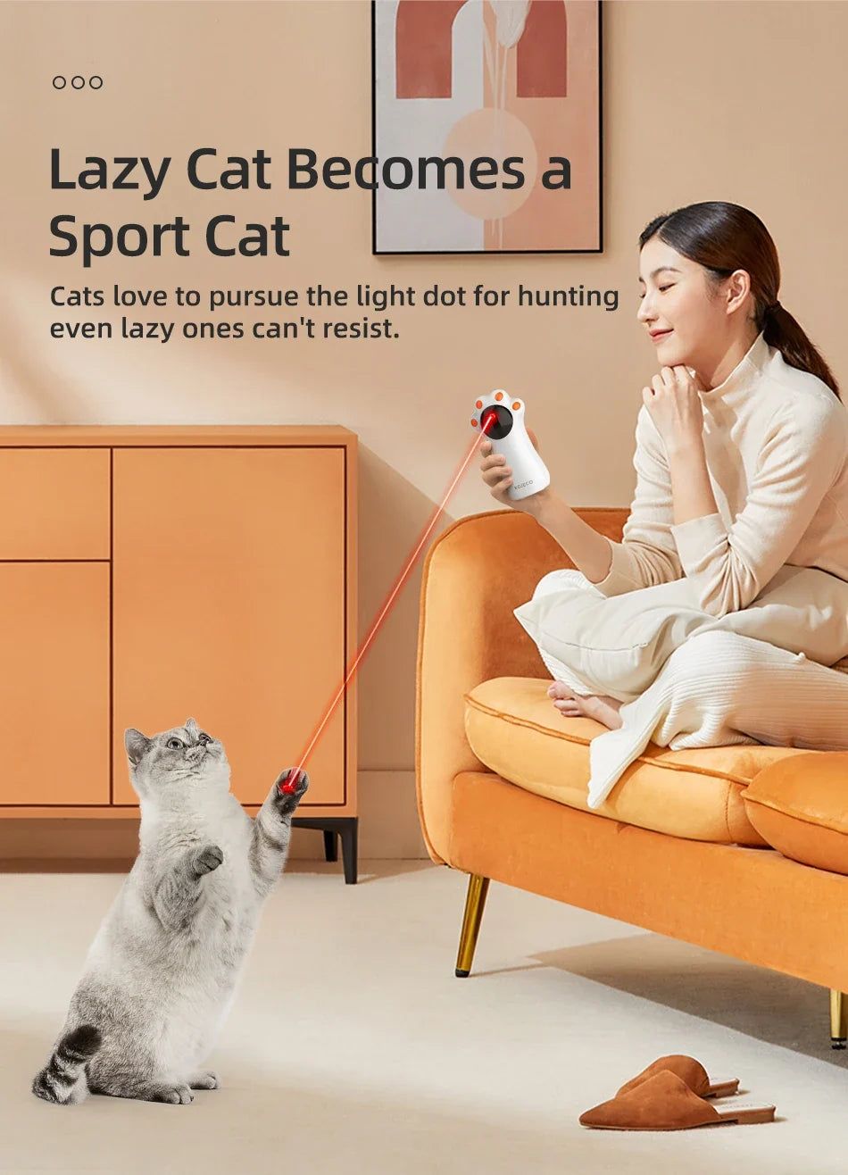 Automatic Interactive Cat Laser Toy - Motion Activated LED Pet Entertainment System