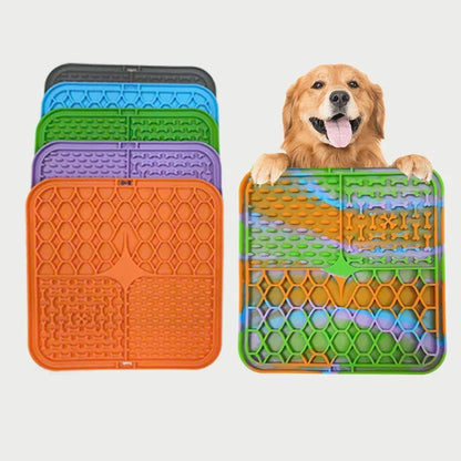 Silicone Lick Mat for Dogs — Slow Feeder & Bath Distraction