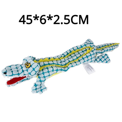 Corduroy Animal Squeaky Dog Toy - Bite Resistant