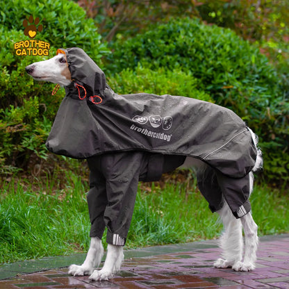 Waterproof Dog Raincoat Jumpsuit for Medium & Large Dogs