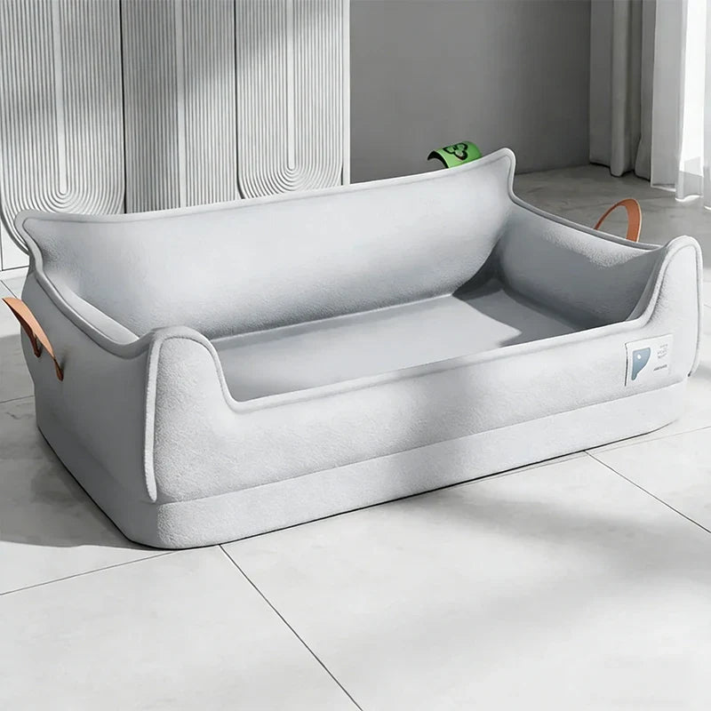 Orthopedic Leather Dog Sofa Bed — Waterproof, Washable & Non-Slip