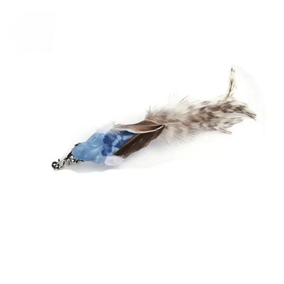 Interactive Bird Feather Wand Cat Toy with Bell - Teaser Stick for Kittens