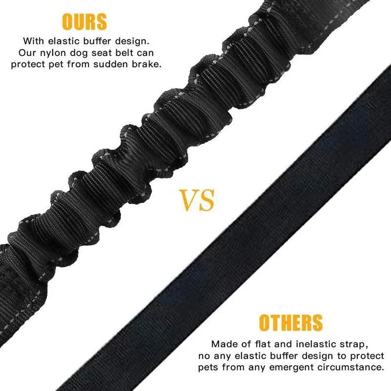 Adjustable Reflective Dog Car Seat Belt Safety Leash