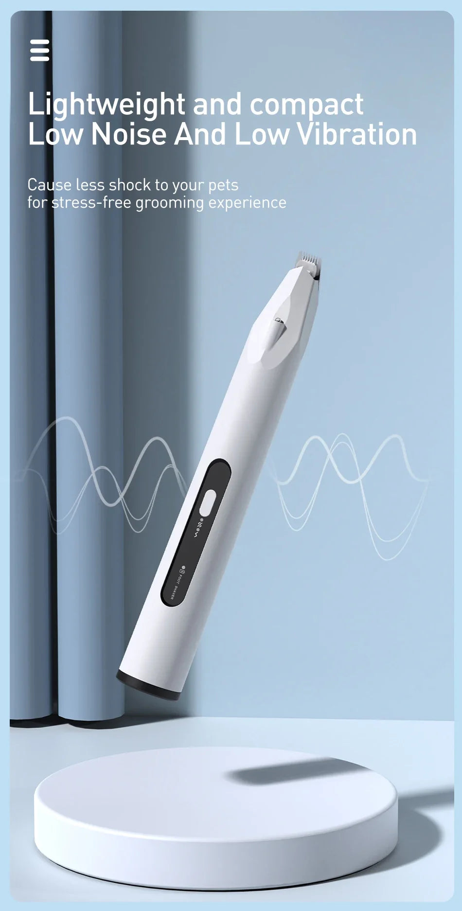Professional Pet Hair Trimmer - Electric Dog Grooming Clippers