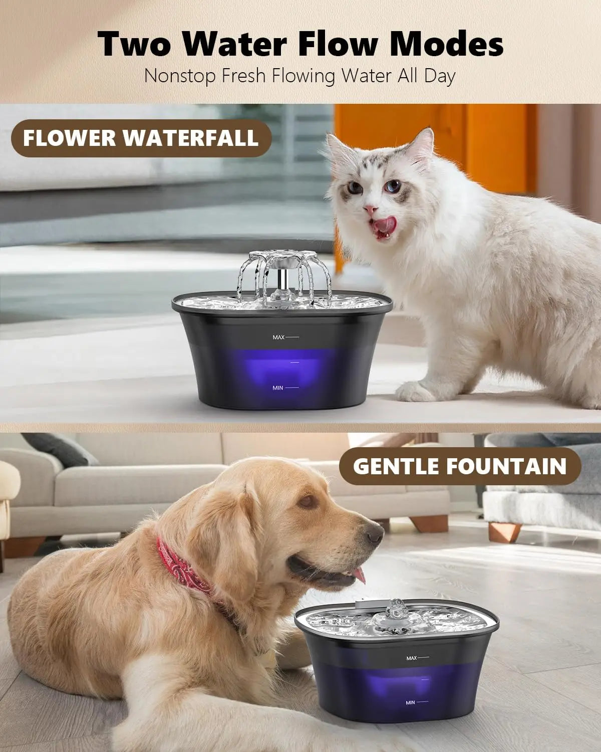 2.5L USB Pet Water Fountain