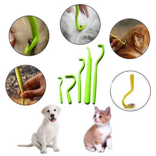 Tick and Flea Remover Tool Set for Cats and Dogs