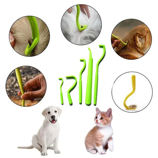 Tick and Flea Remover Tool Set for Cats and Dogs