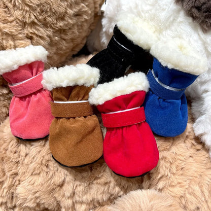 Winter Anti-Slip Dog Boots | Set of 4 for Small & Medium Dogs & Cats