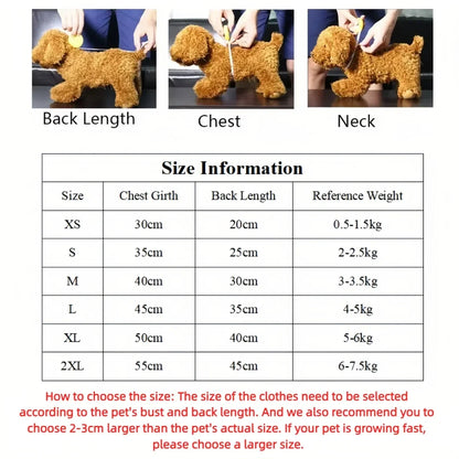 Dog Fleece Hoodie Jumpsuit | Warm Autumn Winter Sweatshirt for Puppies, Cats & Small Dogs