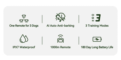 1000m Remote Dog Training Collar with Vibration & Bark Control