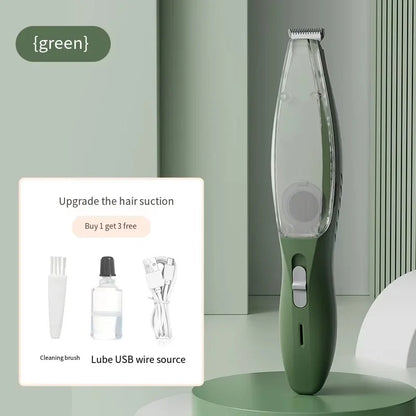 2-in-1 Pet Hair Clipper with Built-In Vacuum — Professional Grooming Trimmer for Dogs & Cats