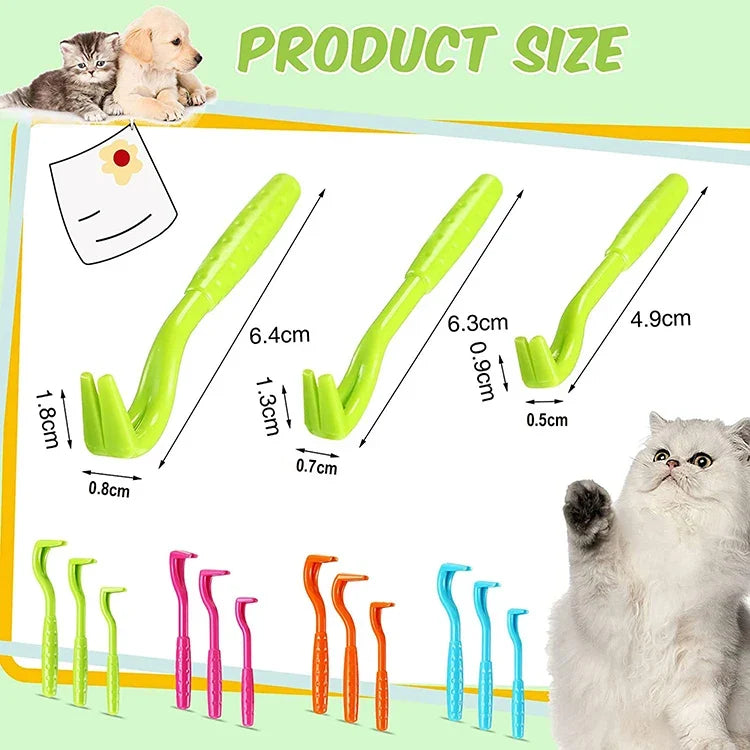 Tick and Flea Remover Tool Set for Cats and Dogs