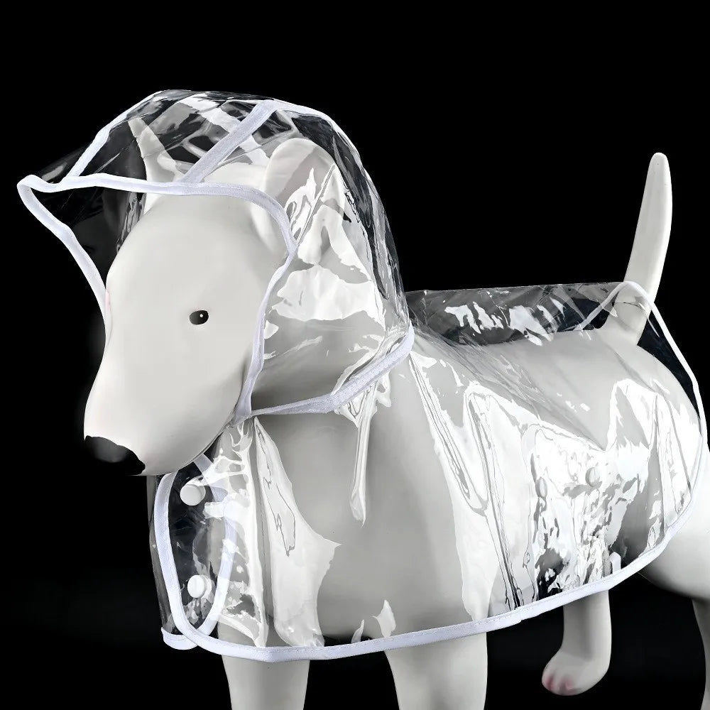 Transparent Waterproof Dog & Cat Raincoat Cape Poncho | Windproof Rain Coat for Small Dogs & Puppies