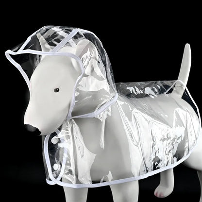 Transparent Waterproof Dog & Cat Raincoat Cape Poncho | Windproof Rain Coat for Small Dogs & Puppies