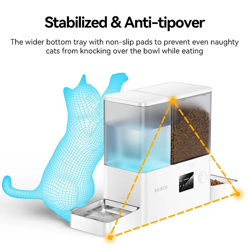 2-in-1 Automatic Pet Feeder & Water Fountain — 8.5L WiFi Smart Dispenser for Cats & Dogs