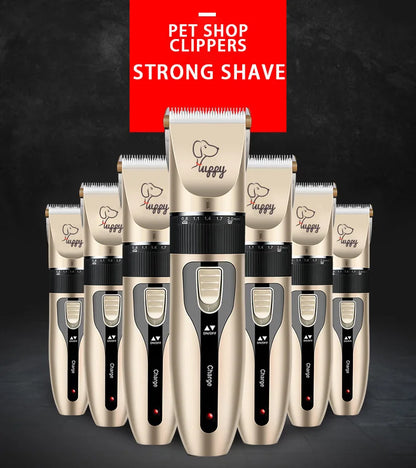 Professional Rechargeable Pet Grooming Clipper Kit for Dogs & Cats
