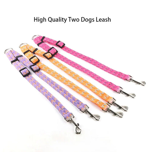 Dual Pet Leash for Two Dogs or Cats - V-Shape Twin Lead