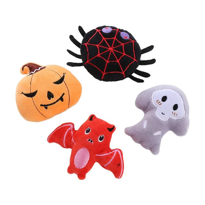 Halloween Cat Catnip Toy - Bat & Spider Shaped Interactive Teething Toy