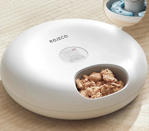 6-Meal Automatic Pet Feeder - Smart Food Dispenser for Wet & Dry Food