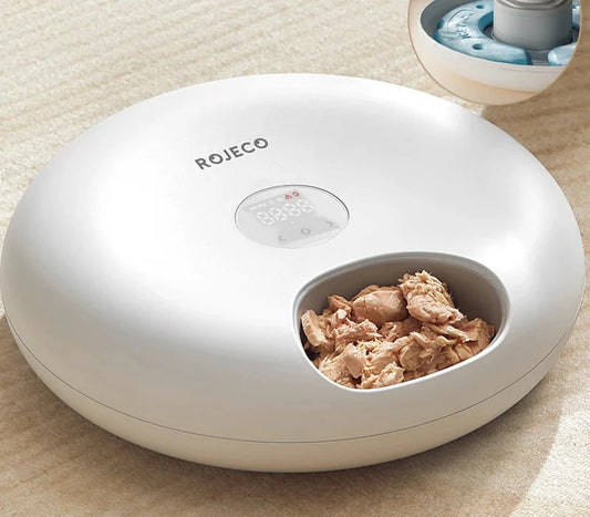 6-Meal Automatic Pet Feeder - Smart Food Dispenser for Wet & Dry Food