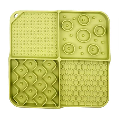 Slow Feeder Mat with Aluminium Bowl — Non-Toxic Silicone Anxiety & Boredom Relief for Dogs & Cats