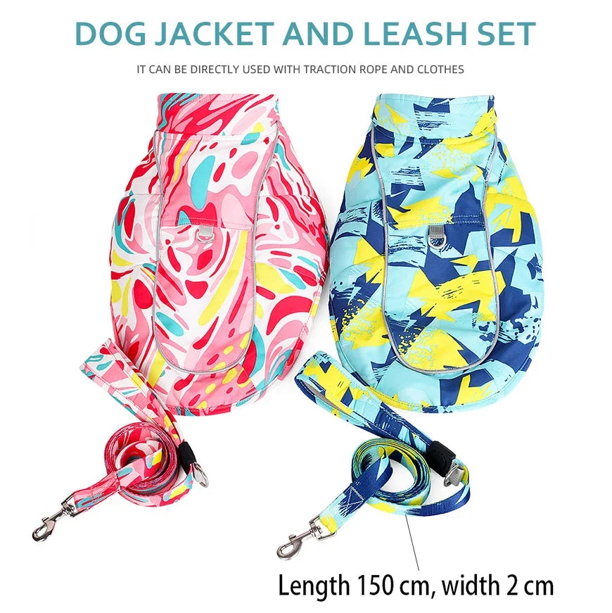 Waterproof Reflective Dog Jacket Vest Harness