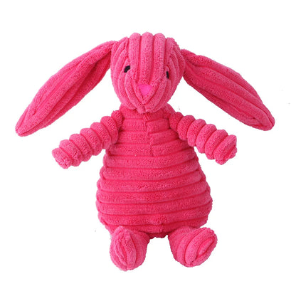 Corduroy Animal Squeaky Dog Toy - Bite Resistant
