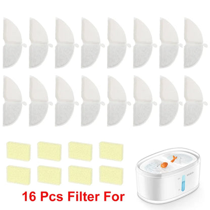 Cat Water Fountain Replacement Filters - 8 Pack Purifier Filters for Pet Water Fountains