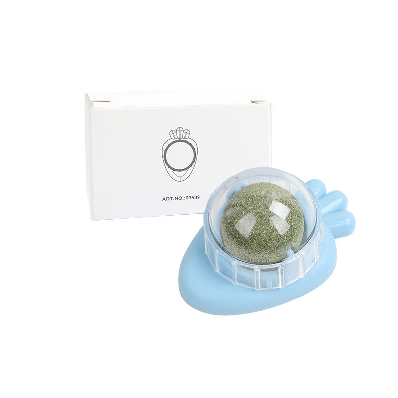 Catnip Wall Ball - Natural Edible Cat Mint Toy for Hairball Relief