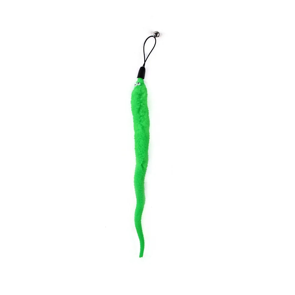 Interactive Cat Wand Toy - Feather and Bell Teaser Stick for Kittens