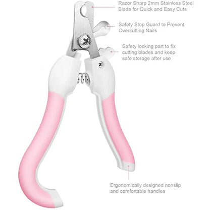Professional Stainless Steel Pet Nail Clipper for Dogs & Cats