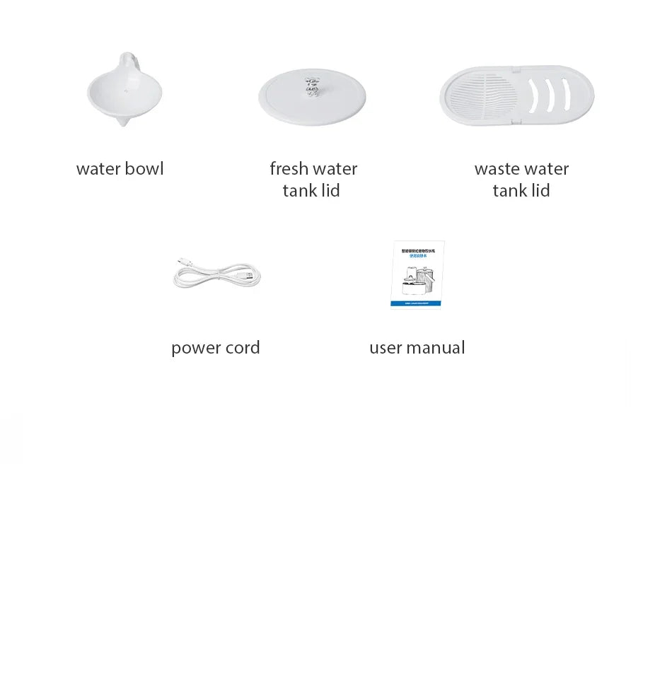 Smart Pet Water Fountain 3L Wireless Ultra Silent