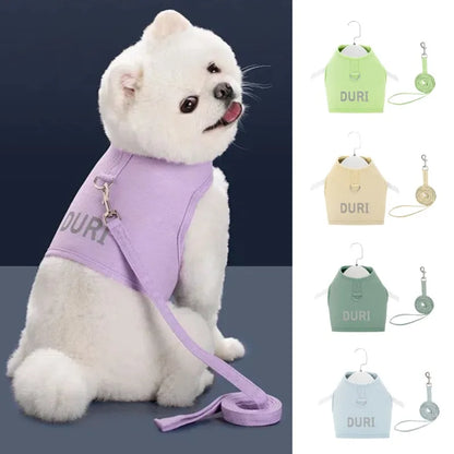 Adjustable Escape-Proof Vest Harness & Lead Set for Small Dogs & Cats