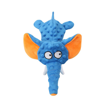 Elephant Plush Squeaky Dog Toy with Crinkle Paper