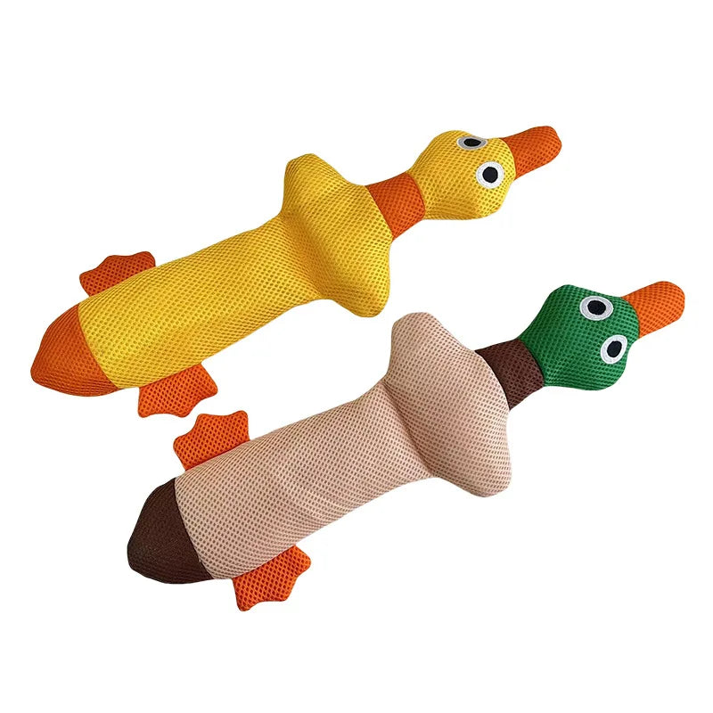 Plush Long Duck Chew & Teeth Cleaning Toy for Dogs