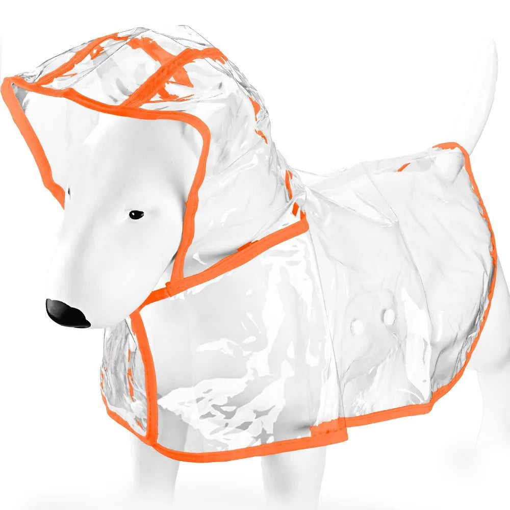 Transparent Waterproof Dog & Cat Raincoat Cape Poncho | Windproof Rain Coat for Small Dogs & Puppies
